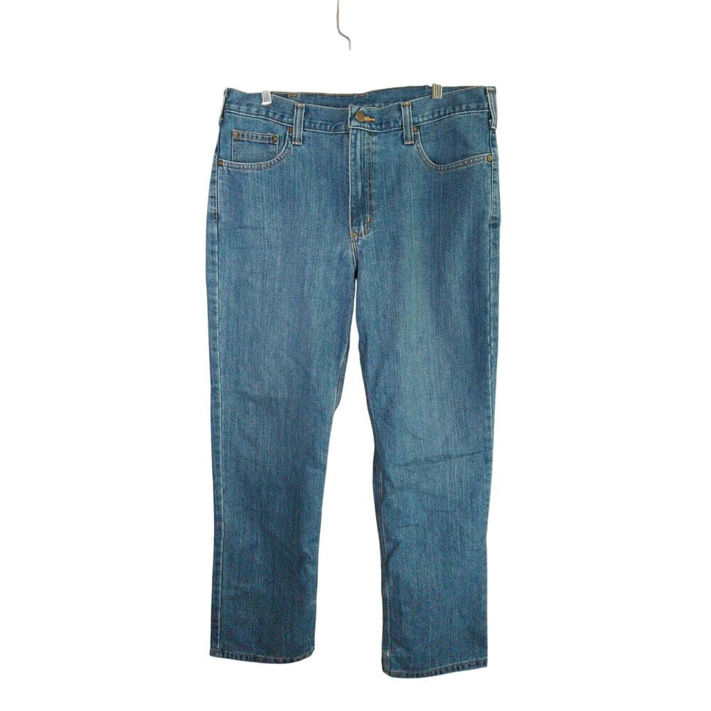 Carhartt Jeans Mens 36x32 Blue Relaxed‎ Fit Straight Work 1